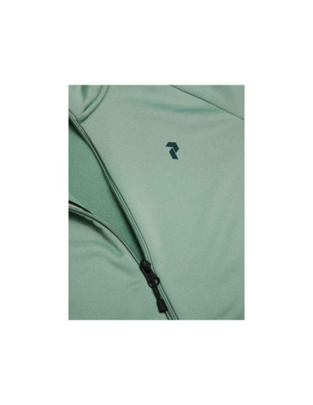 Bluza damska peak performance w rider essentials midlayer zip jacket kolor zielony