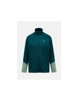 Bluza męska peak performance m rider essentials midlayer zip jacket kolor zielony