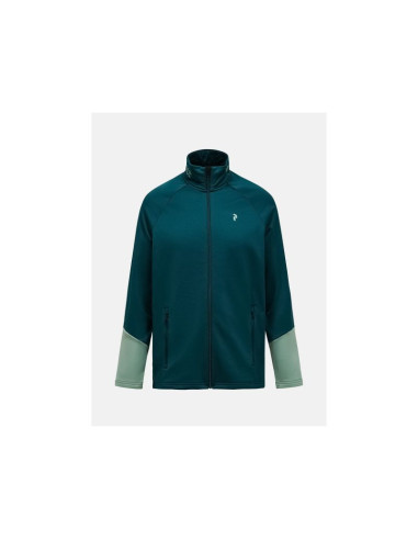 Bluza męska peak performance m rider essentials midlayer zip jacket kolor zielony