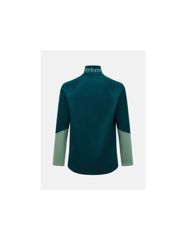 Bluza męska peak performance m rider essentials midlayer zip jacket kolor zielony