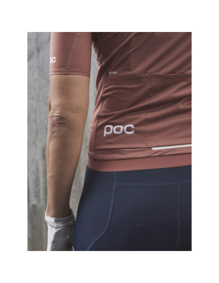 Koszulka rowerowa poc w's pristine jersey - brązowy