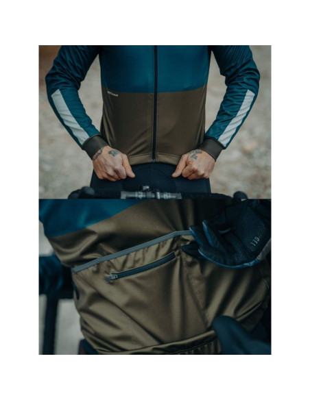 Kurtka rowerowa northwave blade light jacket niebieski/zielony