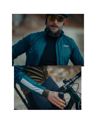 Kurtka rowerowa northwave blade light jacket niebieski/zielony