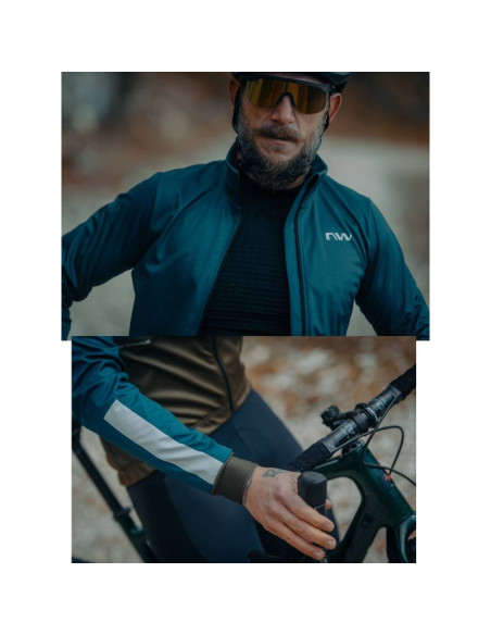 Kurtka rowerowa northwave blade light jacket niebieski/zielony