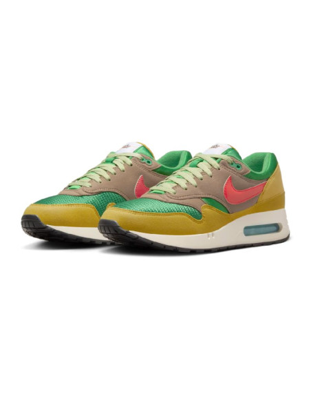 Buty sportowe sneakersy nike air max 1 '86 powerwall "brs" classic green/olive grey - hf0551-300