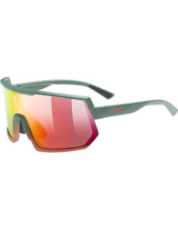 Uvex sportstyle 235 okulary do wielu sportów unisex półobwódkowe zielony, czerwony