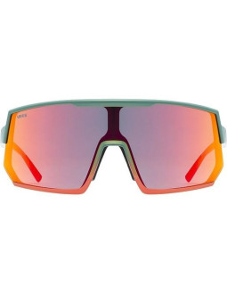 Uvex sportstyle 235 okulary do wielu sportów unisex półobwódkowe zielony, czerwony 2