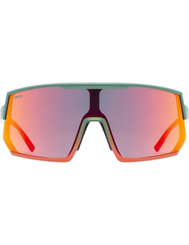 Uvex sportstyle 235 okulary do wielu sportów unisex półobwódkowe zielony, czerwony