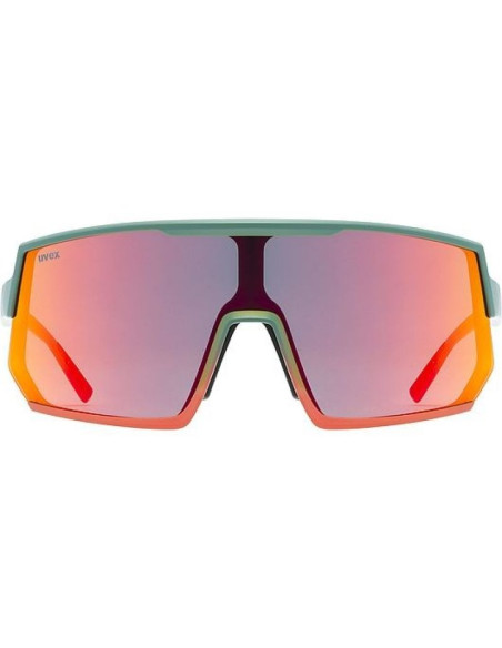 Uvex sportstyle 235 okulary do wielu sportów unisex półobwódkowe zielony, czerwony