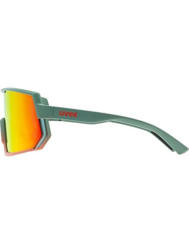 Uvex sportstyle 235 okulary do wielu sportów unisex półobwódkowe zielony, czerwony