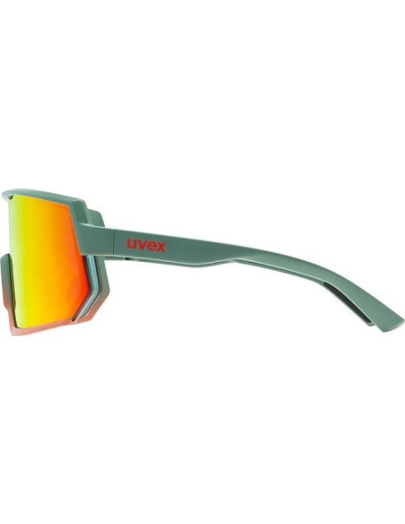 Uvex sportstyle 235 okulary do wielu sportów unisex półobwódkowe zielony, czerwony
