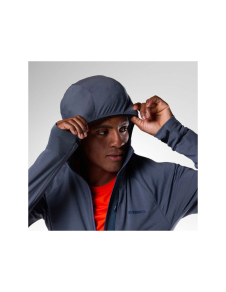 Bluza męska rossignol m textured hoodie mid layer szara