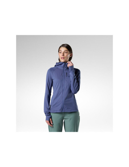 Bluza damska rossignol w textured hoodie mid layer granatowa