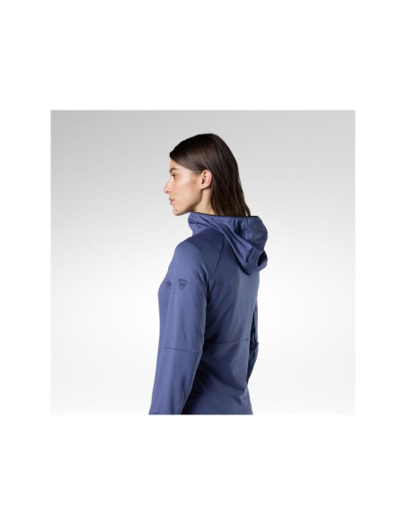 Bluza damska rossignol w textured hoodie mid layer granatowa