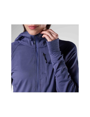 Bluza damska rossignol w textured hoodie mid layer granatowa