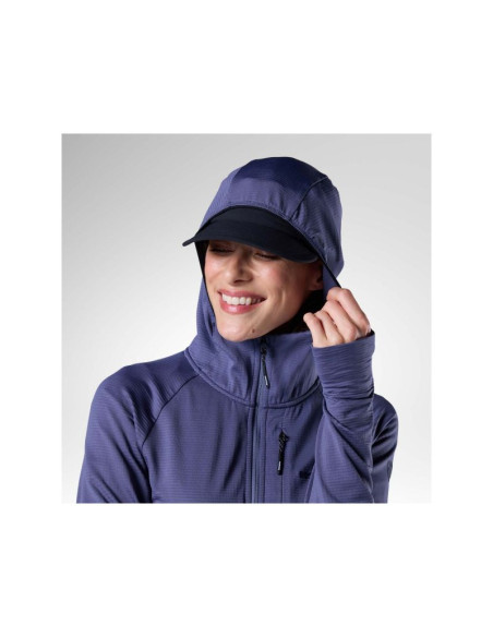 Bluza damska rossignol w textured hoodie mid layer granatowa