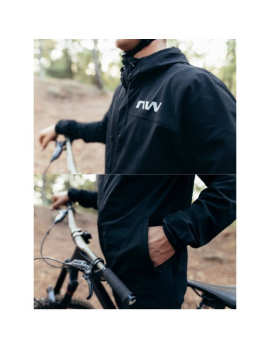 Kurtka rowerowa northwave rampage lightshell jacket czarny