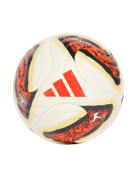Piłka nożna adidas bundesliga 26/27 torfabrik pro biało-pomarańczowo-złota kg6037