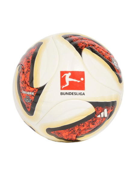 Piłka nożna adidas bundesliga 26/27 torfabrik pro biało-pomarańczowo-złota kg6037