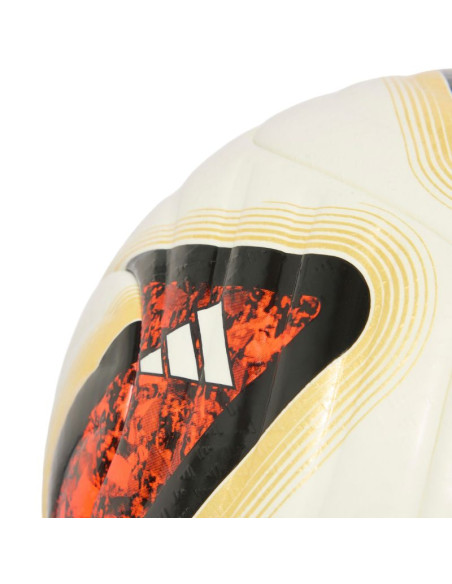 Piłka nożna adidas bundesliga 26/27 torfabrik pro biało-pomarańczowo-złota kg6037