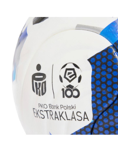 Piłka nożna adidas ekstraklasa 26/27 pro biało-niebieska ke5151