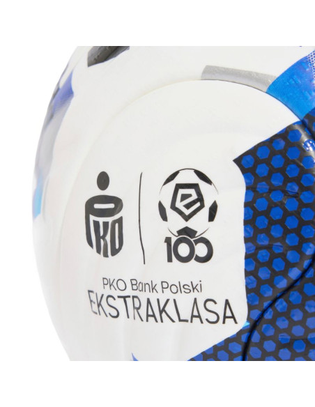 Piłka nożna adidas ekstraklasa 26/27 pro biało-niebieska ke5151