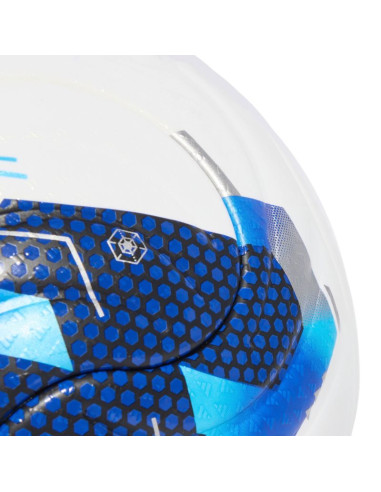 Piłka nożna adidas ekstraklasa 26/27 pro biało-niebieska ke5151