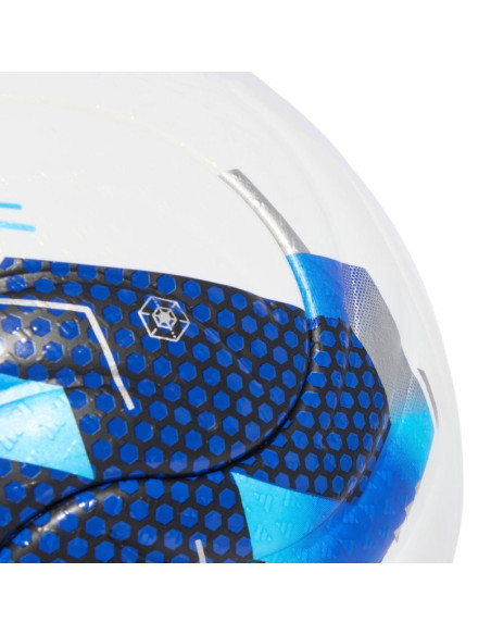 Piłka nożna adidas ekstraklasa 26/27 pro biało-niebieska ke5151