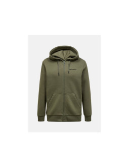 Bluza peak performance original small logo zip hood men zielony