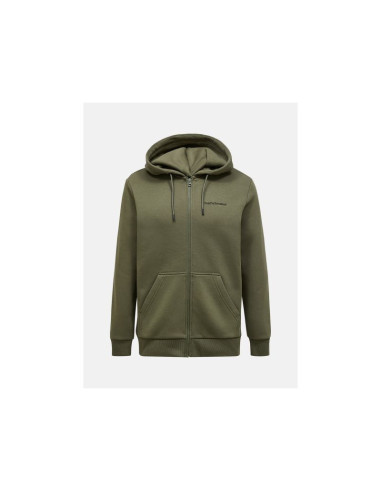 Bluza peak performance original small logo zip hood men zielony