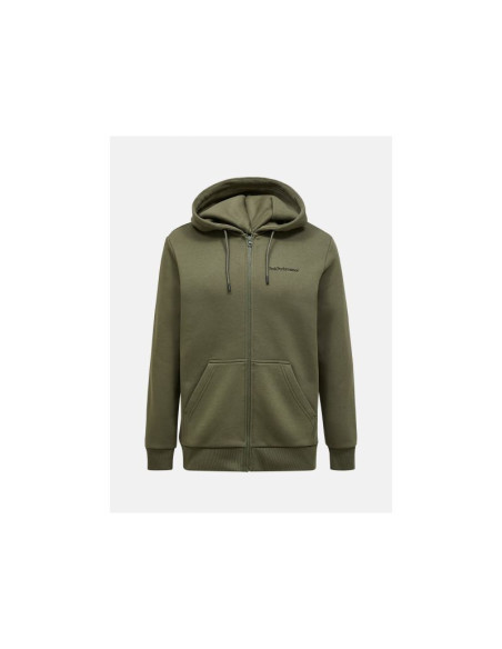 Bluza peak performance original small logo zip hood men zielony