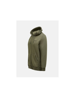 Bluza peak performance original small logo zip hood men zielony 2