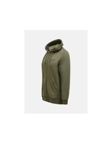 Bluza peak performance original small logo zip hood men zielony