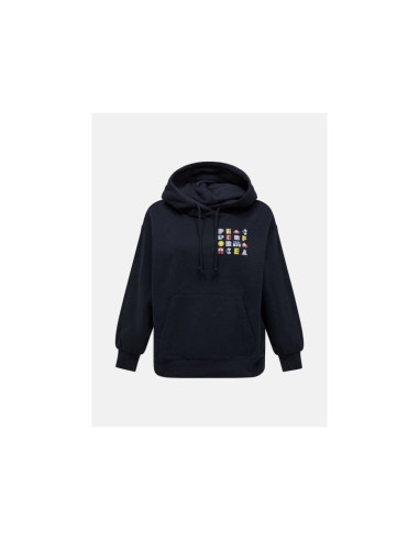 Bluza damska peak performance w terry graphic hood kolor czarny