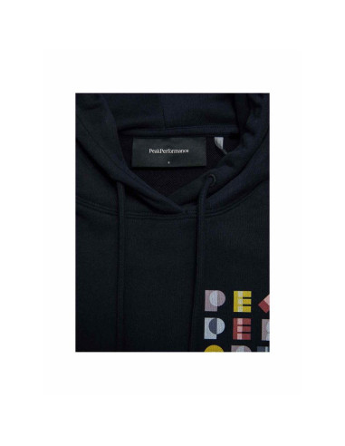 Bluza damska peak performance w terry graphic hood kolor czarny