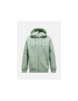 Bluza męska peak performance m original small logo zip hood kolor zielony