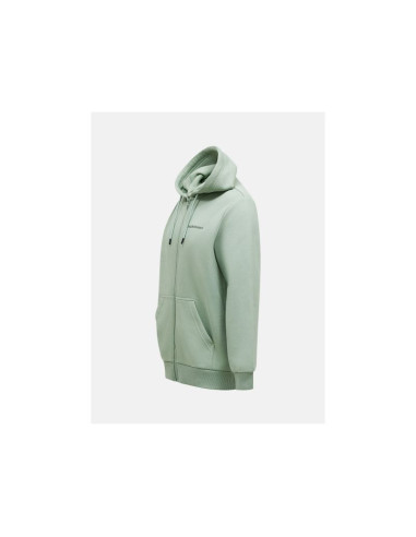 Bluza męska peak performance m original small logo zip hood kolor zielony