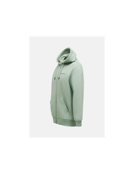 Bluza męska peak performance m original small logo zip hood kolor zielony