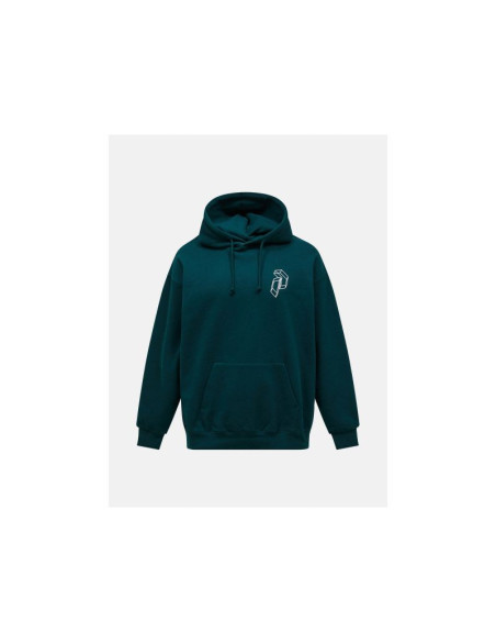 Bluza męska peak performance m terry graphic hood kolor zielony