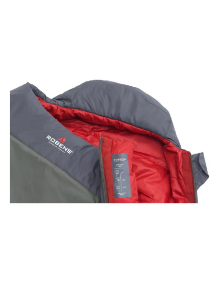 Robens snowfall ii dorosły śpiwór pół prostokątny nylon, poliester zielony