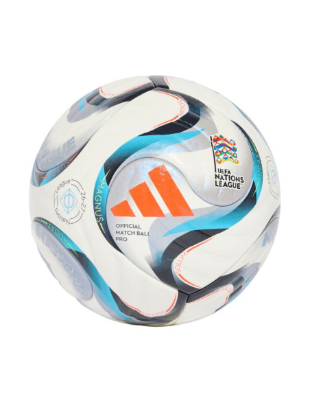 Piłka nożna adidas uefa nations league 26/27 pro biało-niebiesko-pomarańczowa ke7539