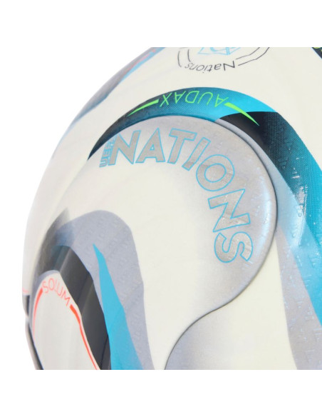 Piłka nożna adidas uefa nations league 26/27 pro biało-niebiesko-pomarańczowa ke7539