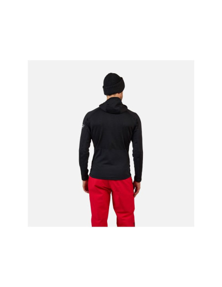 Bluza męska męska rossignol blackside mix fzh fleece czarna