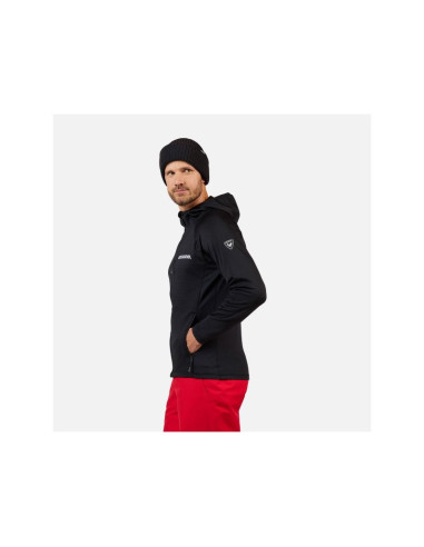 Bluza męska męska rossignol blackside mix fzh fleece czarna
