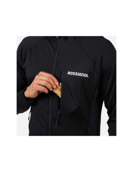 Bluza męska męska rossignol blackside mix fzh fleece czarna