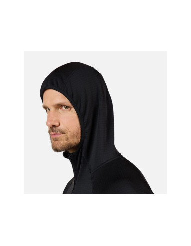 Bluza męska męska rossignol blackside mix fzh fleece czarna