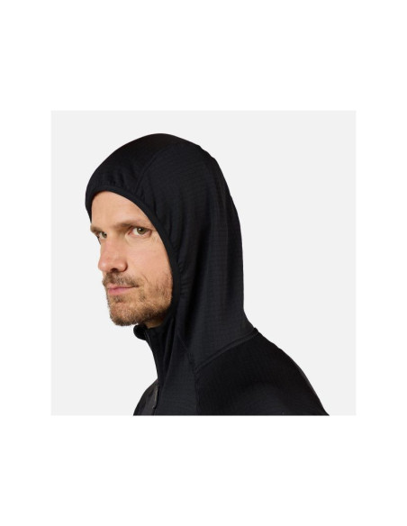 Bluza męska męska rossignol blackside mix fzh fleece czarna