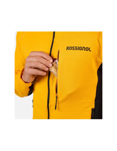 Bluza męska rossignol blackside mix fzh fleece żółta