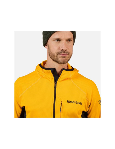 Bluza męska rossignol blackside mix fzh fleece żółta