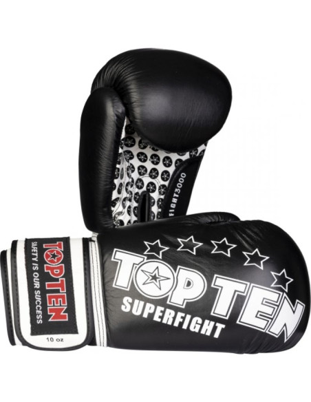 Rękawice bokserskie top ten rtt-10 superfight 3000 stars (wako approved new)